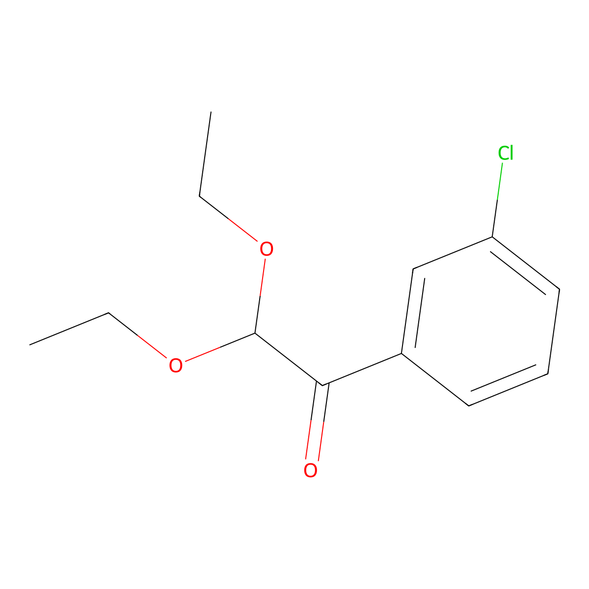 1-(3-Chlorophenyl)-2,2-diethoxyethanone molecular structure, CAS 1402458-54-1