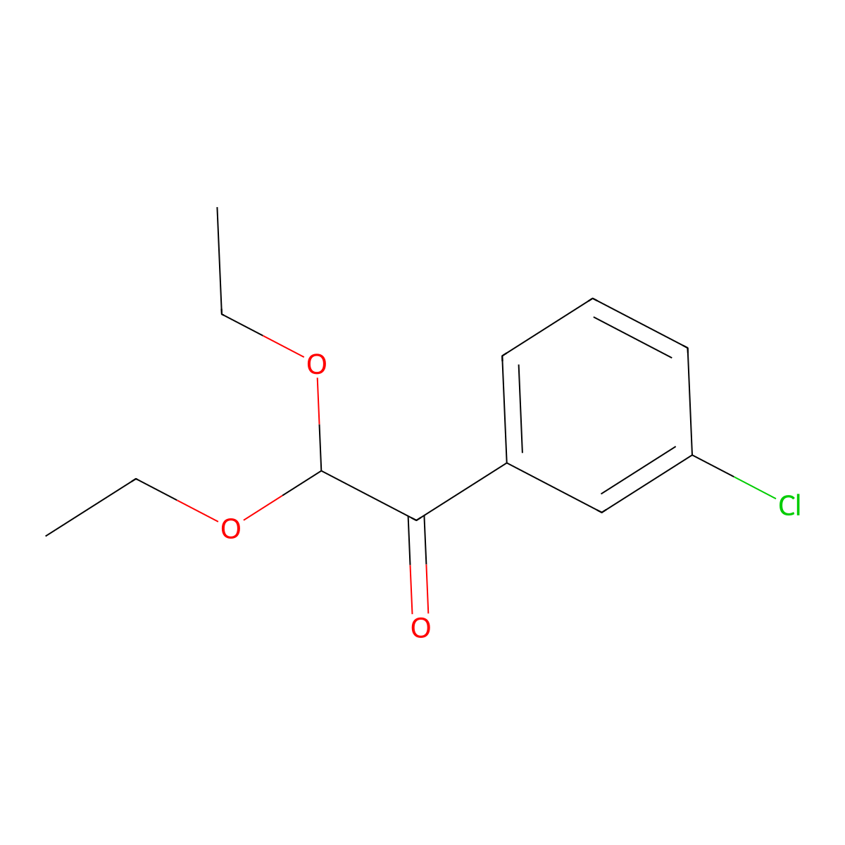 1-(3-Chlorophenyl)-2,2-diethoxyethanone molecular structure, CAS 1402458-54-1