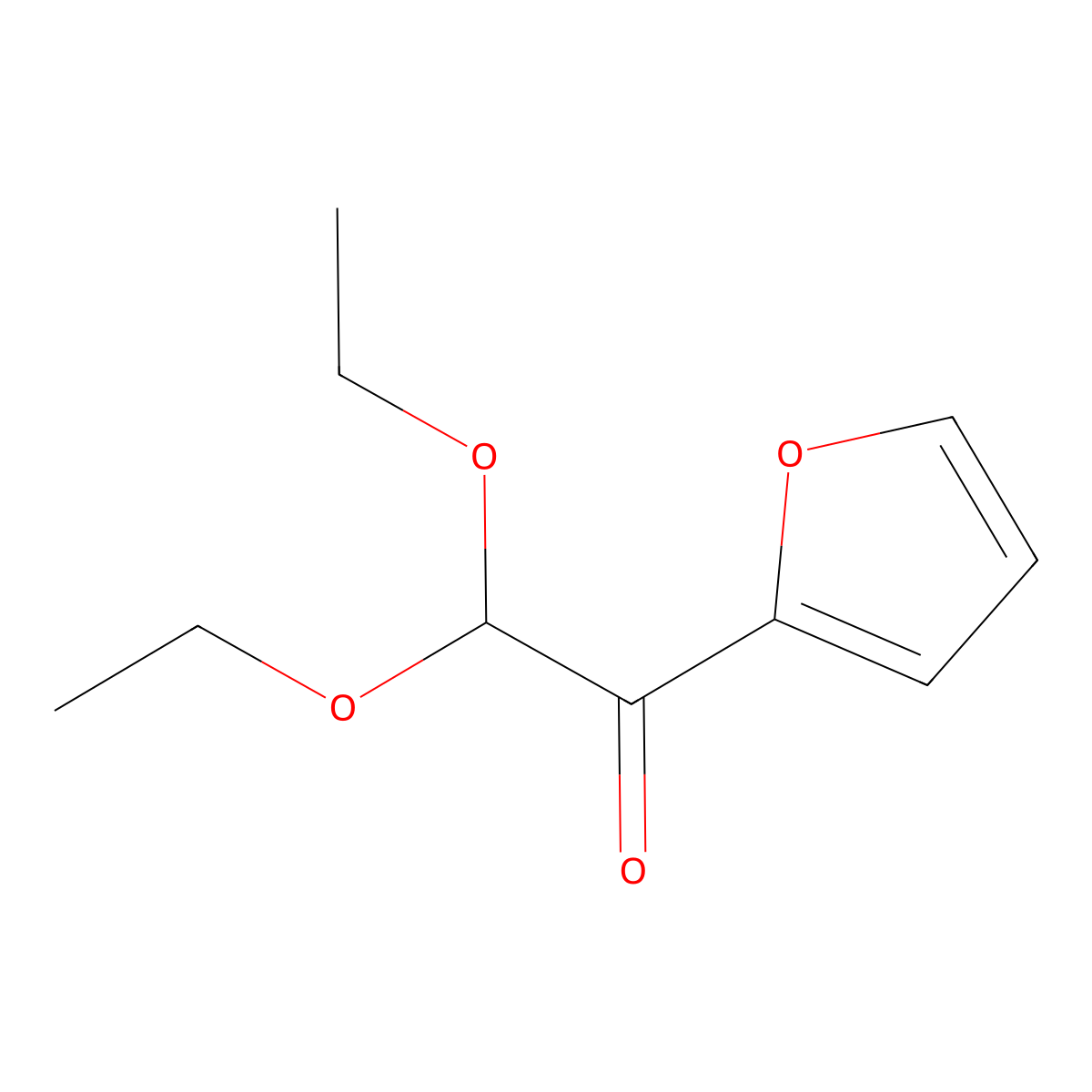 2,2-Diethoxy-1-(furan-2-yl)ethan-1-one molecular structure, CAS 1402458-55-2