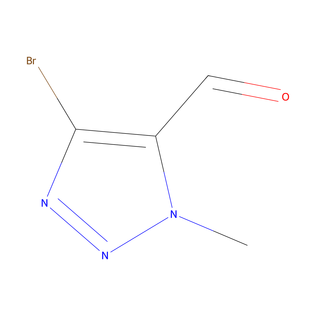 4-bromo-1-methyl-1H-1,2,3-triazole-5-carbaldehyde molecular structure, CAS 1402465-82-0
