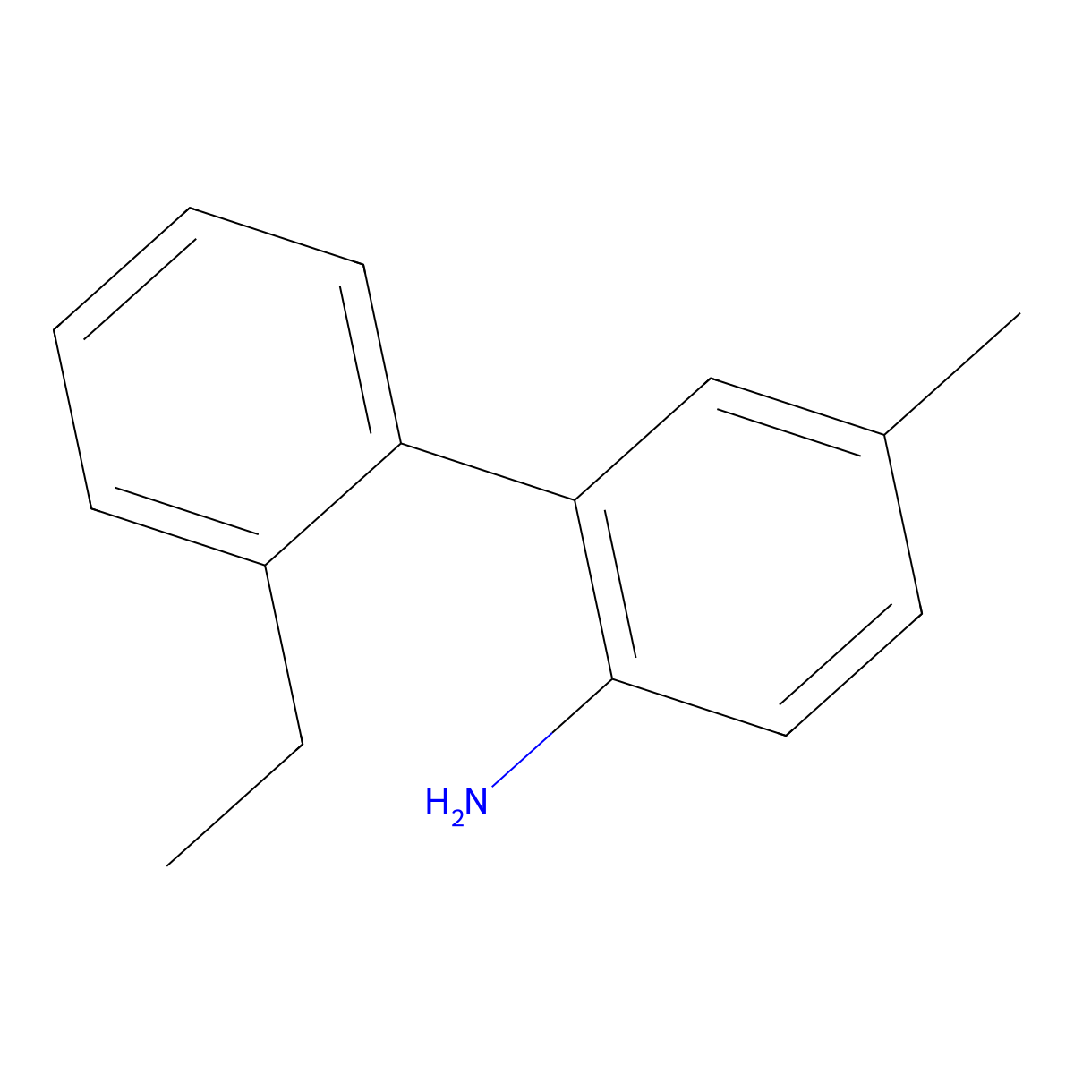 2'-Ethyl-5-methyl-[1,1'-biphenyl]-2-amine molecular structure, CAS 1402547-20-9
