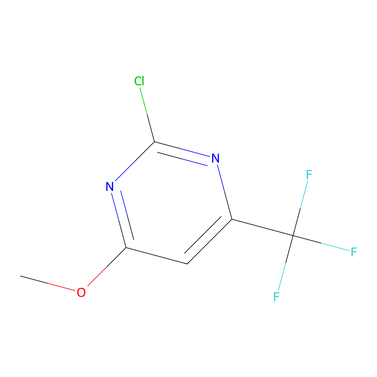 2-Chloro-4-methoxy-6-(trifluoromethyl)pyrimidine molecular structure, CAS 1402551-64-7