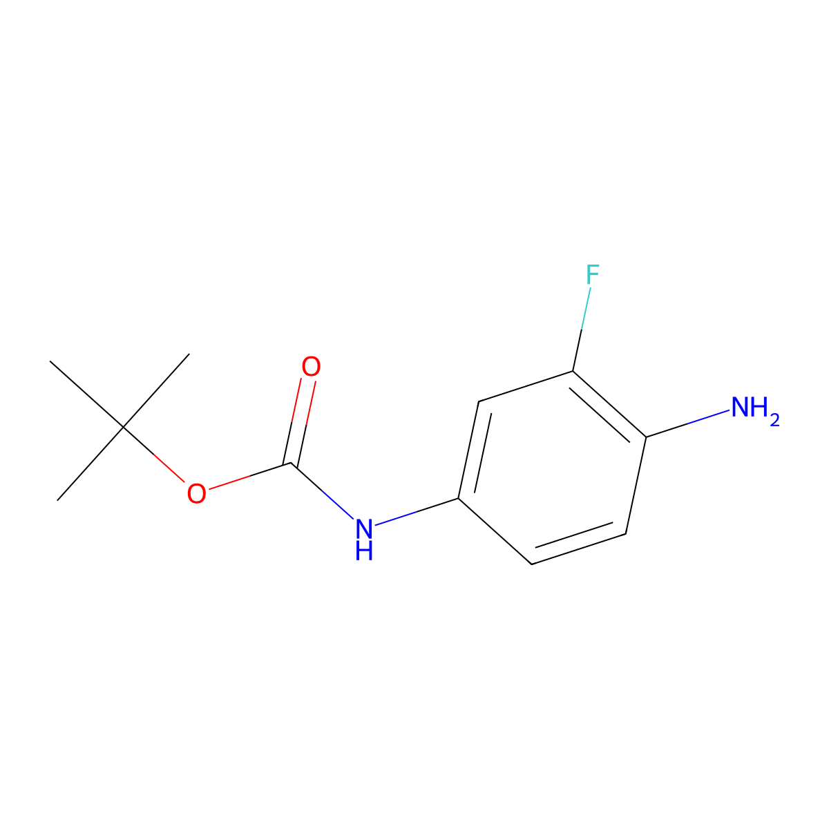 tert-Butyl (4-amino-3-fluorophenyl)carbamate molecular structure, CAS 1402559-21-0