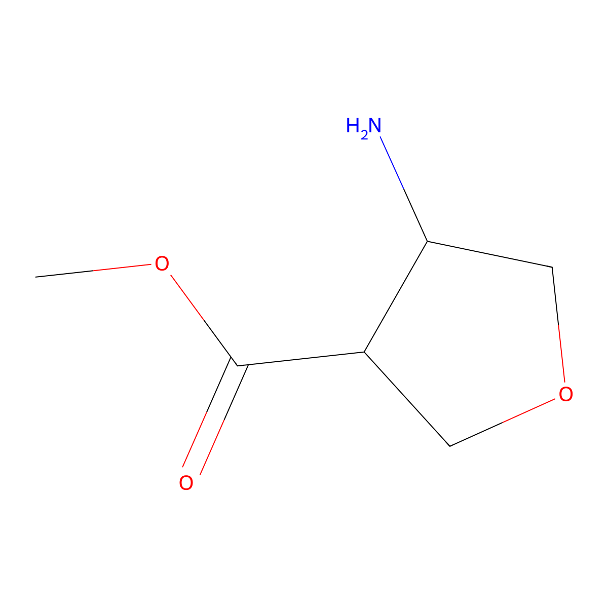 (3R,4S)-Methyl 4-aminotetrahydrofuran-3-carboxylate molecular structure, CAS 1402565-76-7