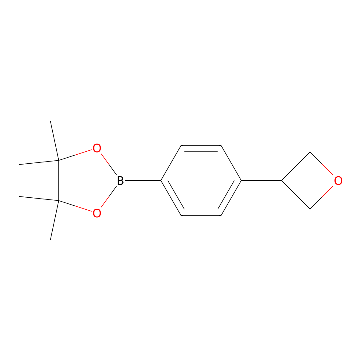 4,4,5,5-Tetramethyl-2-(4-(oxetan-3-yl)phenyl)-1,3,2-dioxaborolane molecular structure, CAS 1402565-88-1