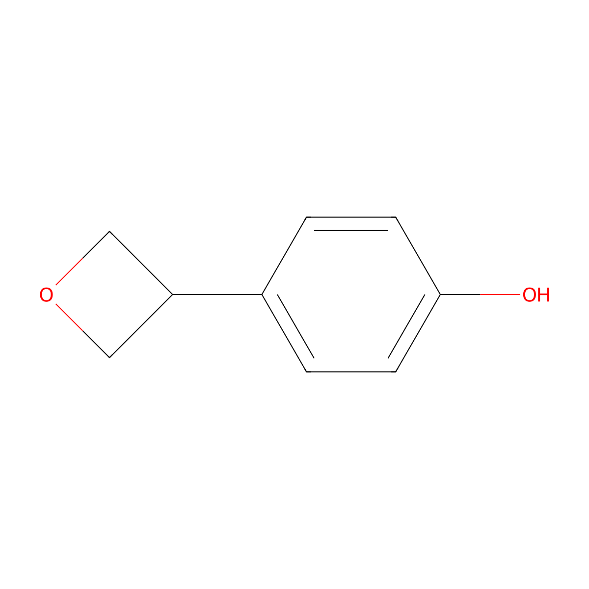 4-(3-Oxetanyl)phenol molecular structure, CAS 1402565-90-5