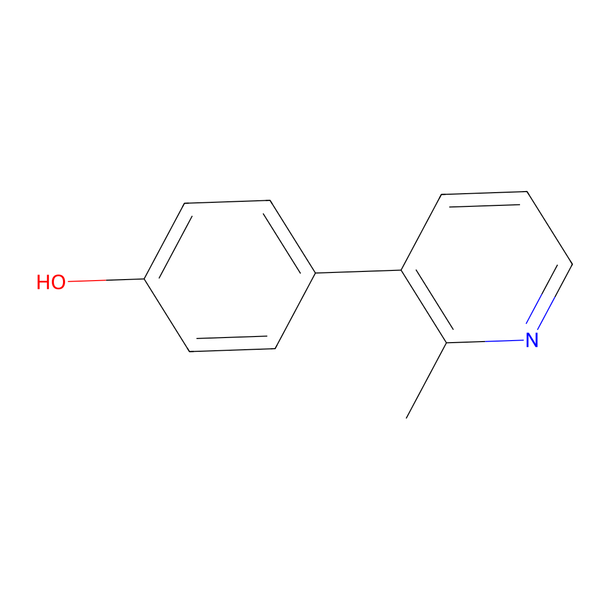 4-(2-Methylpyridin-3-yl)phenol molecular structure, CAS 1402567-59-2