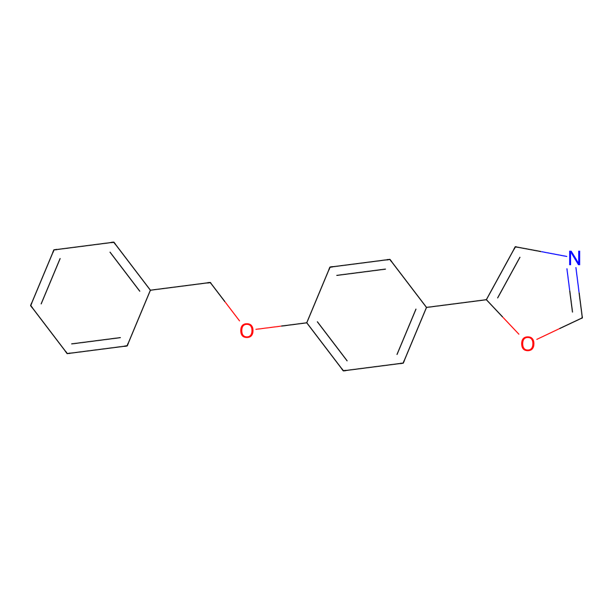 5-(4-(Benzyloxy)phenyl)oxazole molecular structure, CAS 1402567-74-1