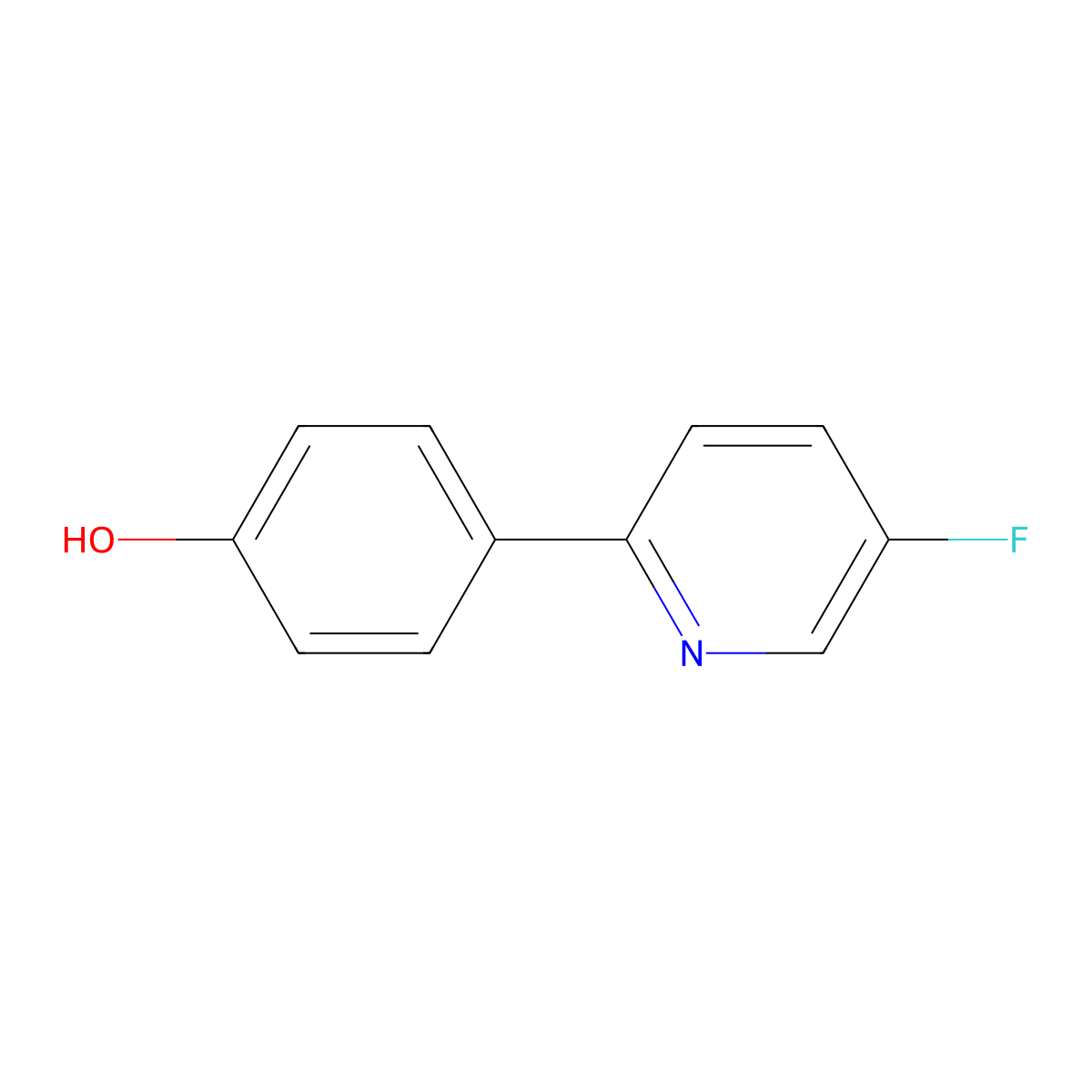4-(5-Fluoropyridin-2-yl)phenol molecular structure, CAS 1402568-13-1