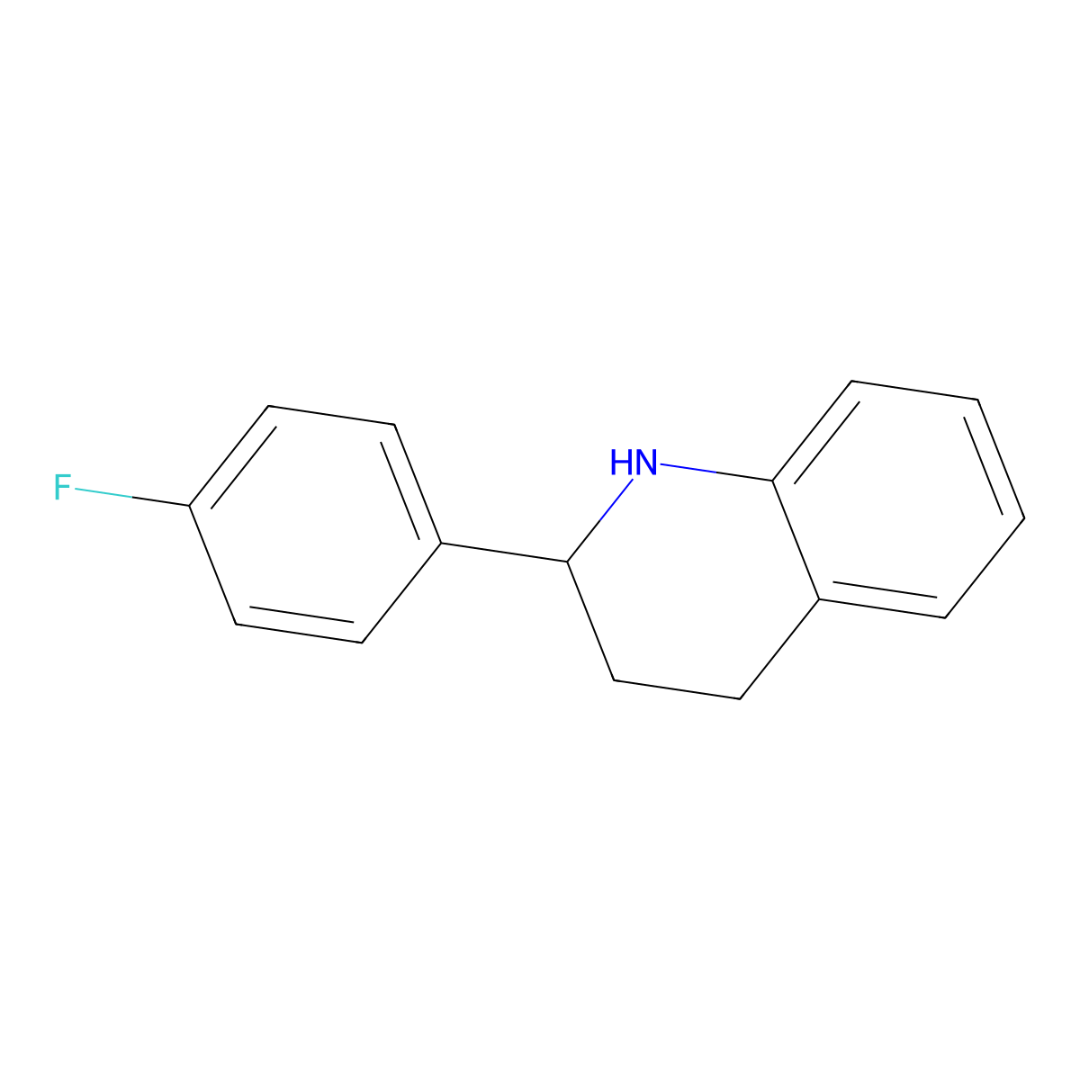 2-(4-Fluorophenyl)-1,2,3,4-tetrahydroquinoline molecular structure, CAS 1402568-43-7