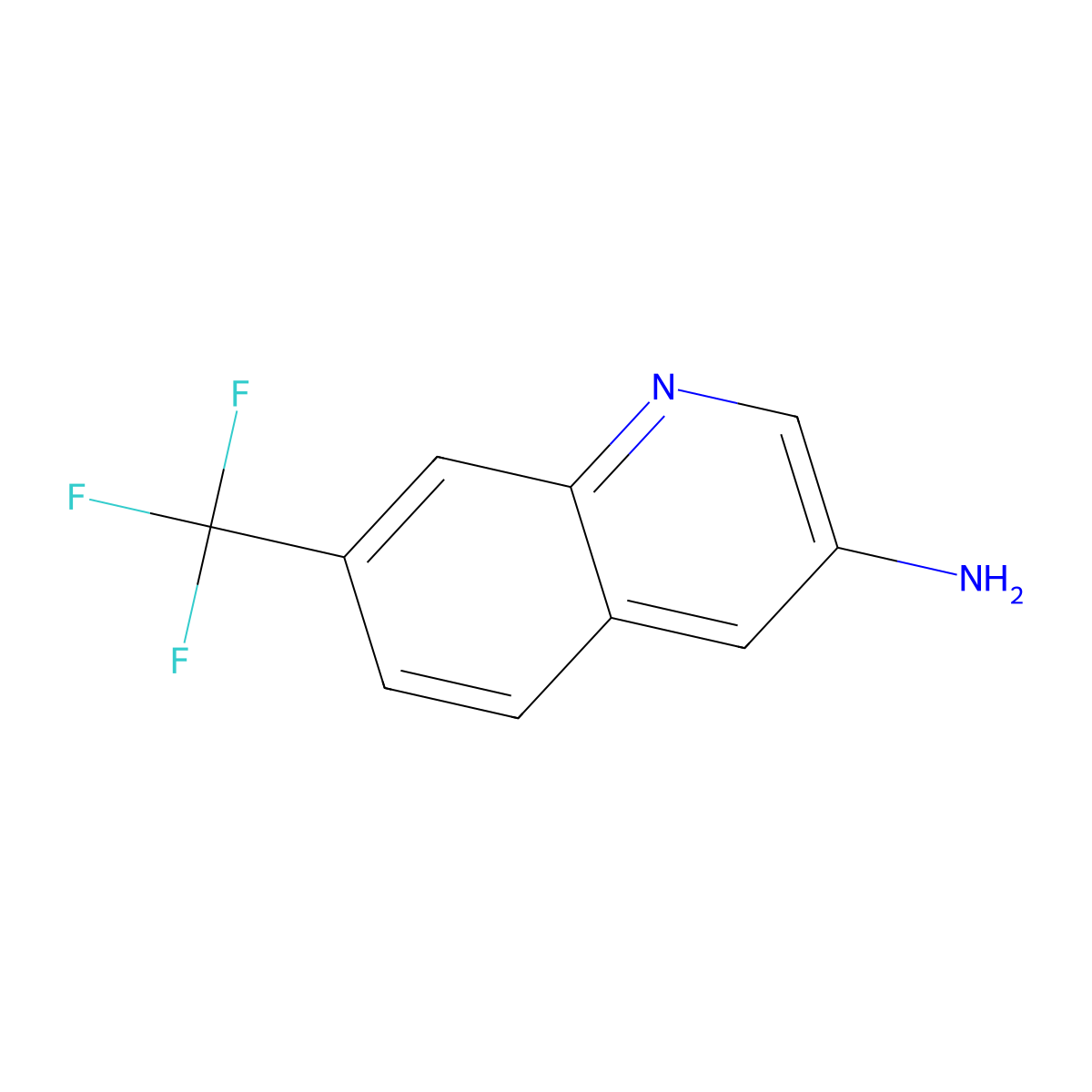 7-(Trifluoromethyl)quinolin-3-amine molecular structure, CAS 1402576-61-7