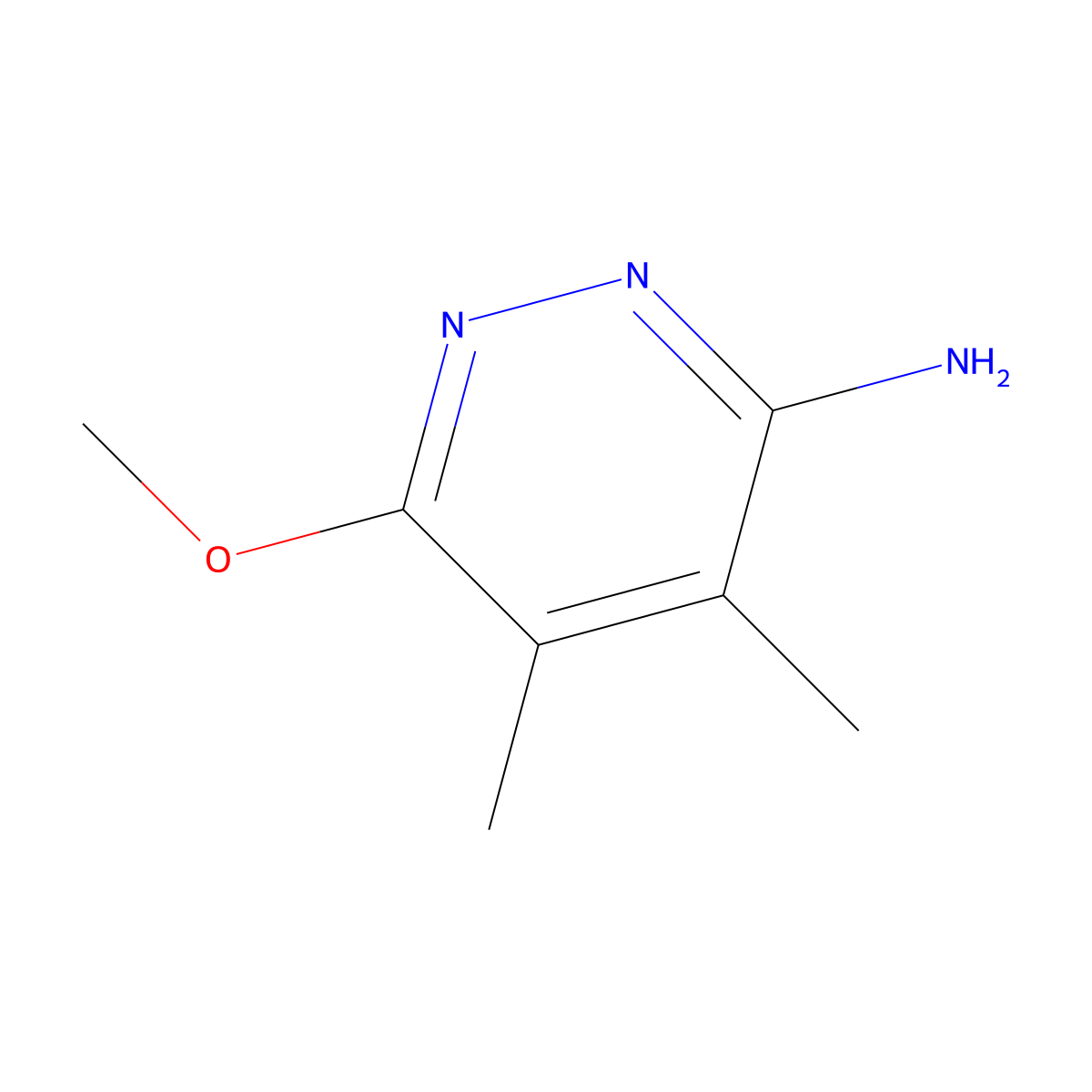 6-Methoxy-4,5-dimethylpyridazin-3-amine molecular structure, CAS 1402609-40-8