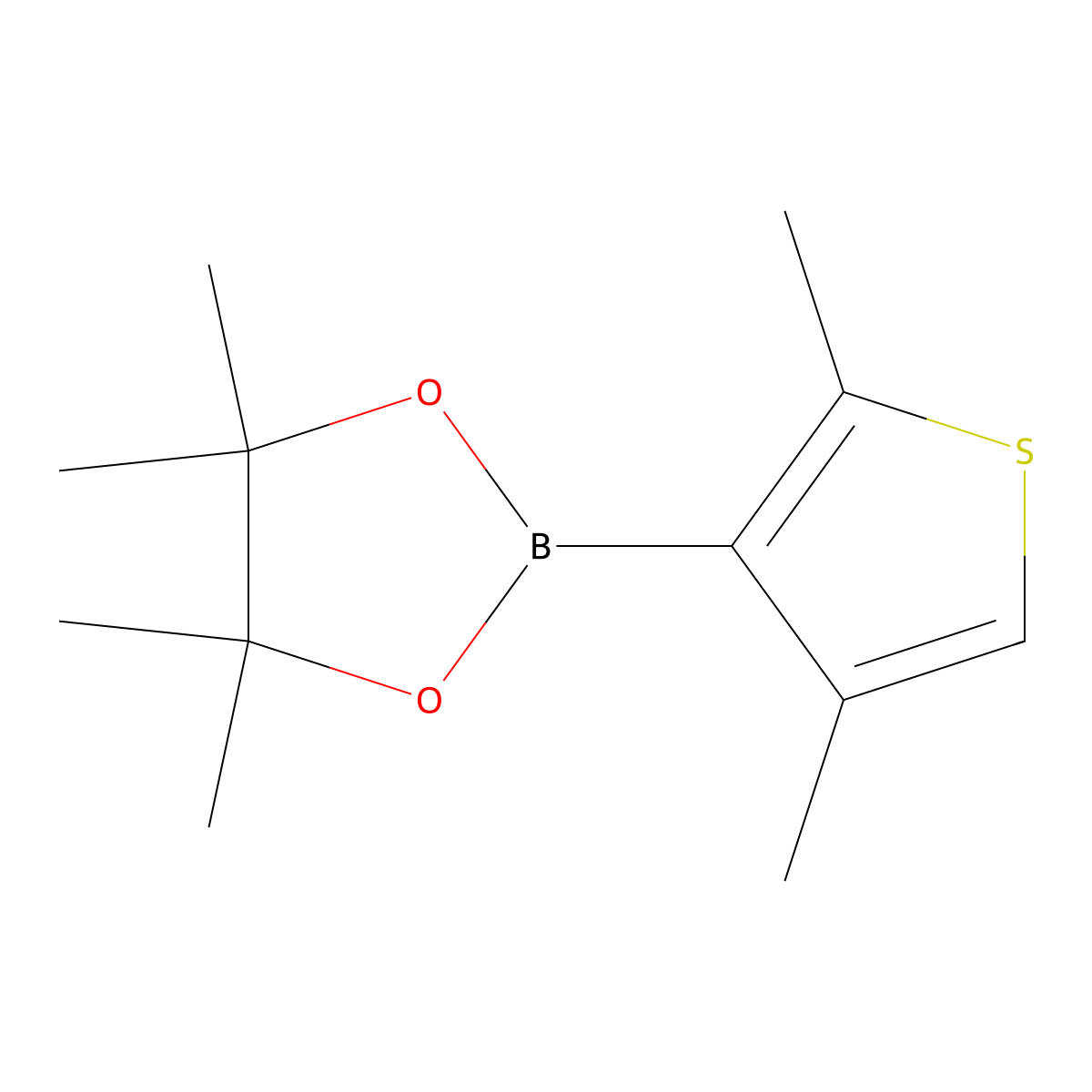 2-(2,4-Dimethylthiophen-3-yl)-4,4,5,5-tetramethyl-1,3,2-dioxaborolane molecular structure, CAS 1402652-66-7
