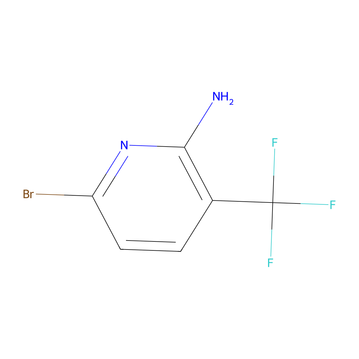 6-Bromo-3-(trifluoromethyl)pyridin-2-amine molecular structure, CAS 1402664-66-7