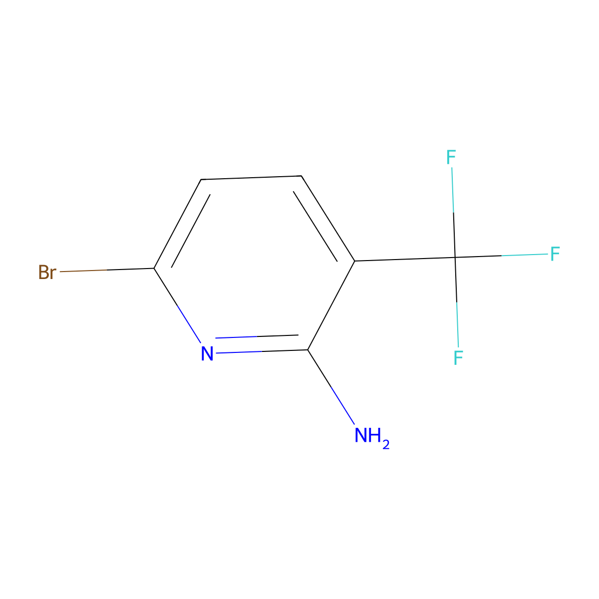 6-Bromo-3-(trifluoromethyl)pyridin-2-amine molecular structure, CAS 1402664-66-7