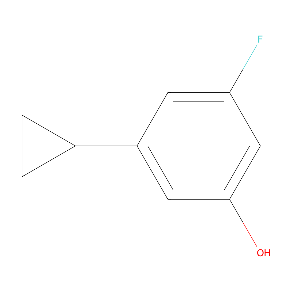 5-Fluoro-3-cyclopropylphenol molecular structure, CAS 1402666-87-8