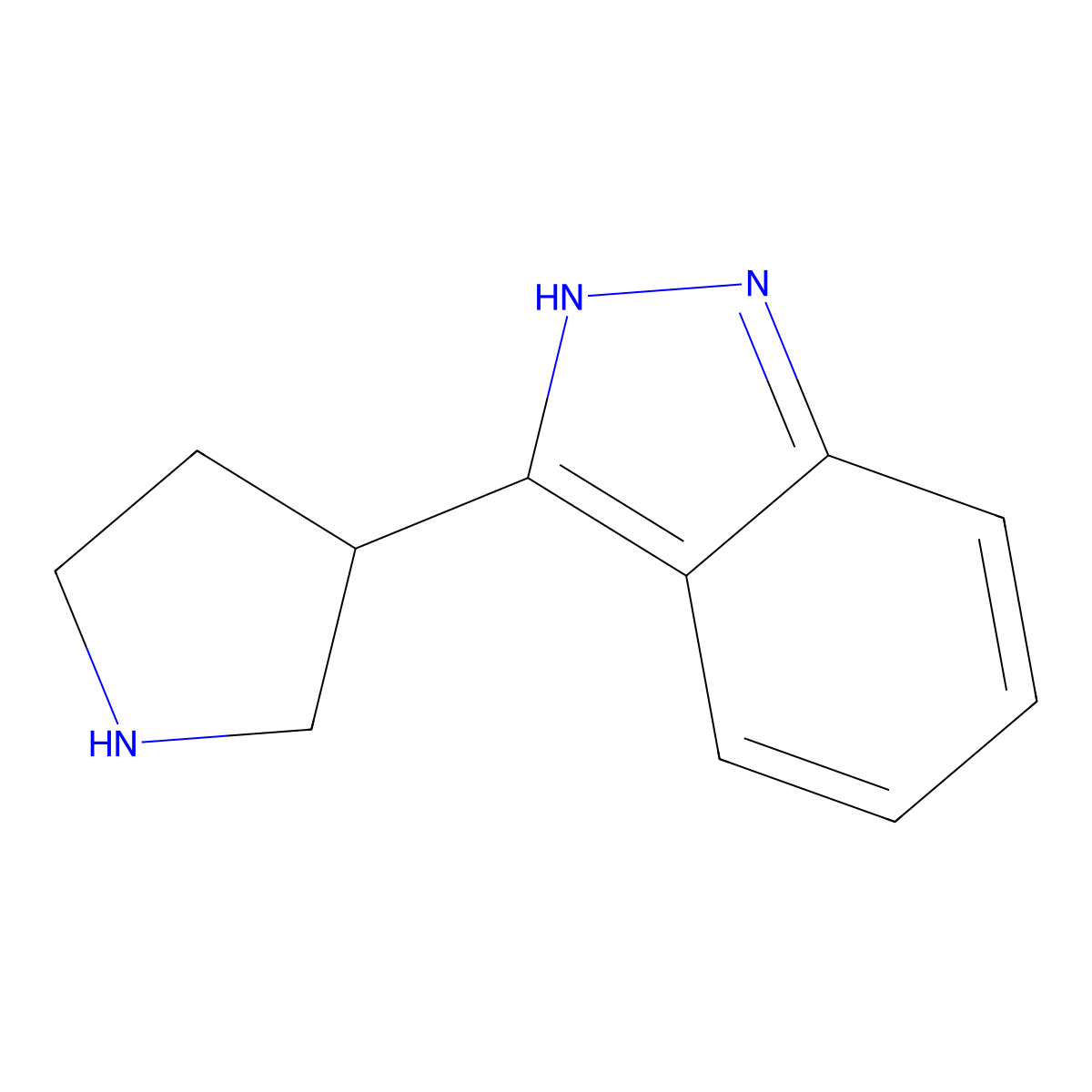 3-(Pyrrolidin-3-yl)-1H-indazole molecular structure, CAS 1402667-02-0