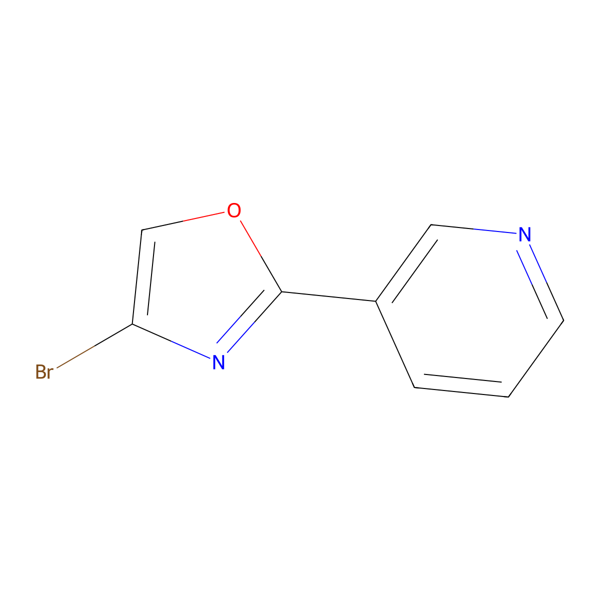 4-Bromo-2-(pyridin-3-yl)oxazole molecular structure, CAS 1402667-03-1