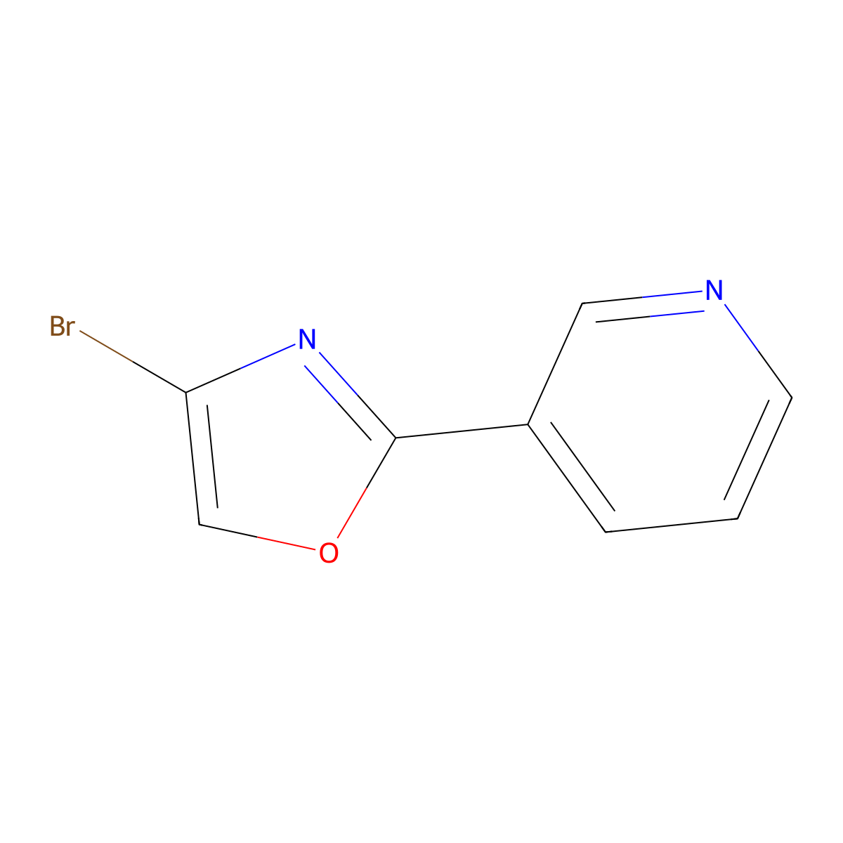 4-Bromo-2-(pyridin-3-yl)oxazole molecular structure, CAS 1402667-03-1