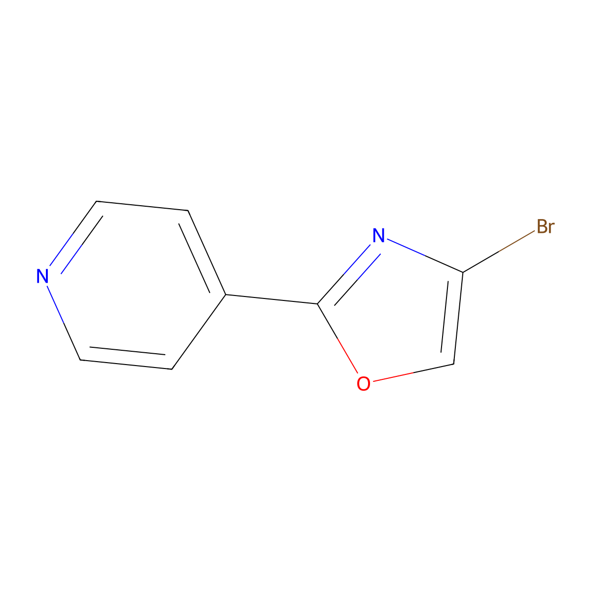 4-(4-Bromo-1,3-oxazol-2-yl)pyridine molecular structure, CAS 1402671-57-1