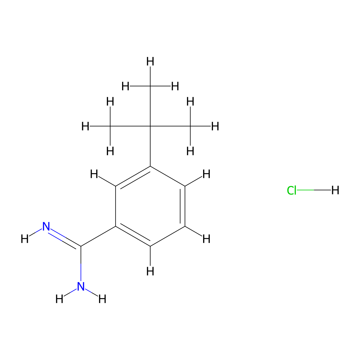 3-tert-Butyl-benzamidine hydrochloride molecular structure, CAS 1402672-34-7