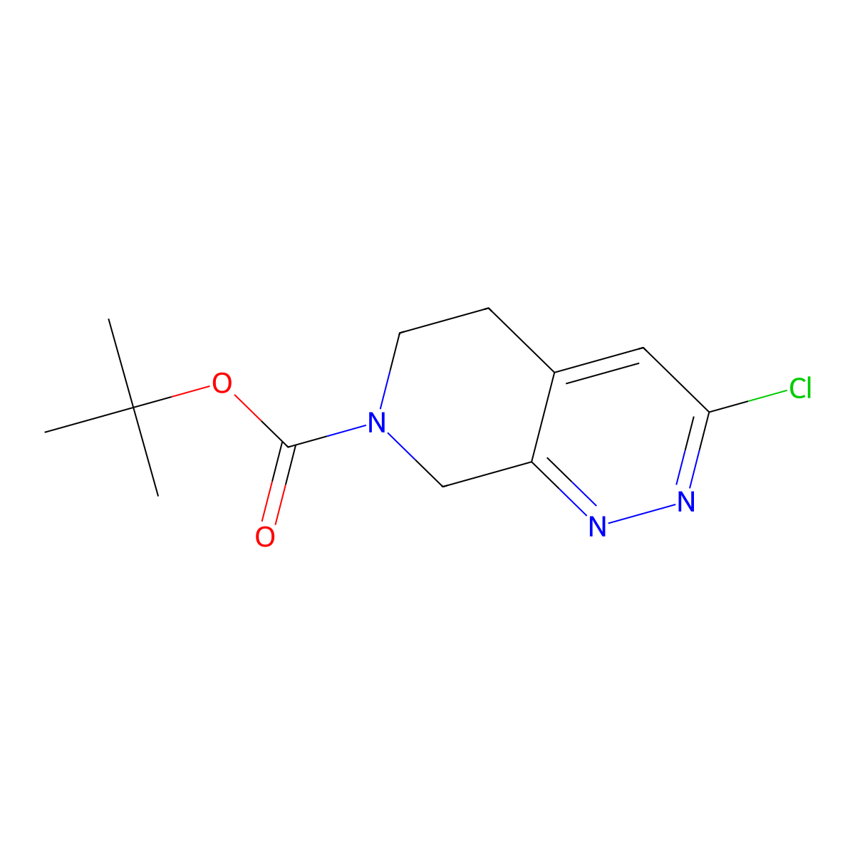 Tert-butyl 3-chloro-5,8-dihydropyrido[3,4-C]pyridazine-7(6H)-carboxylate molecular structure, CAS 1402672-42-7