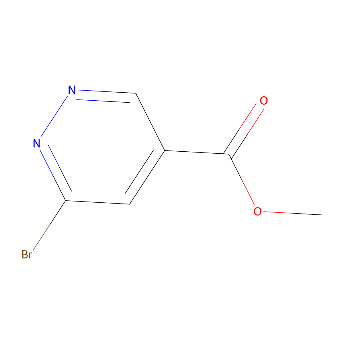 Methyl 6-bromopyridazine-4-carboxylate molecular structure, CAS 1402672-43-8
