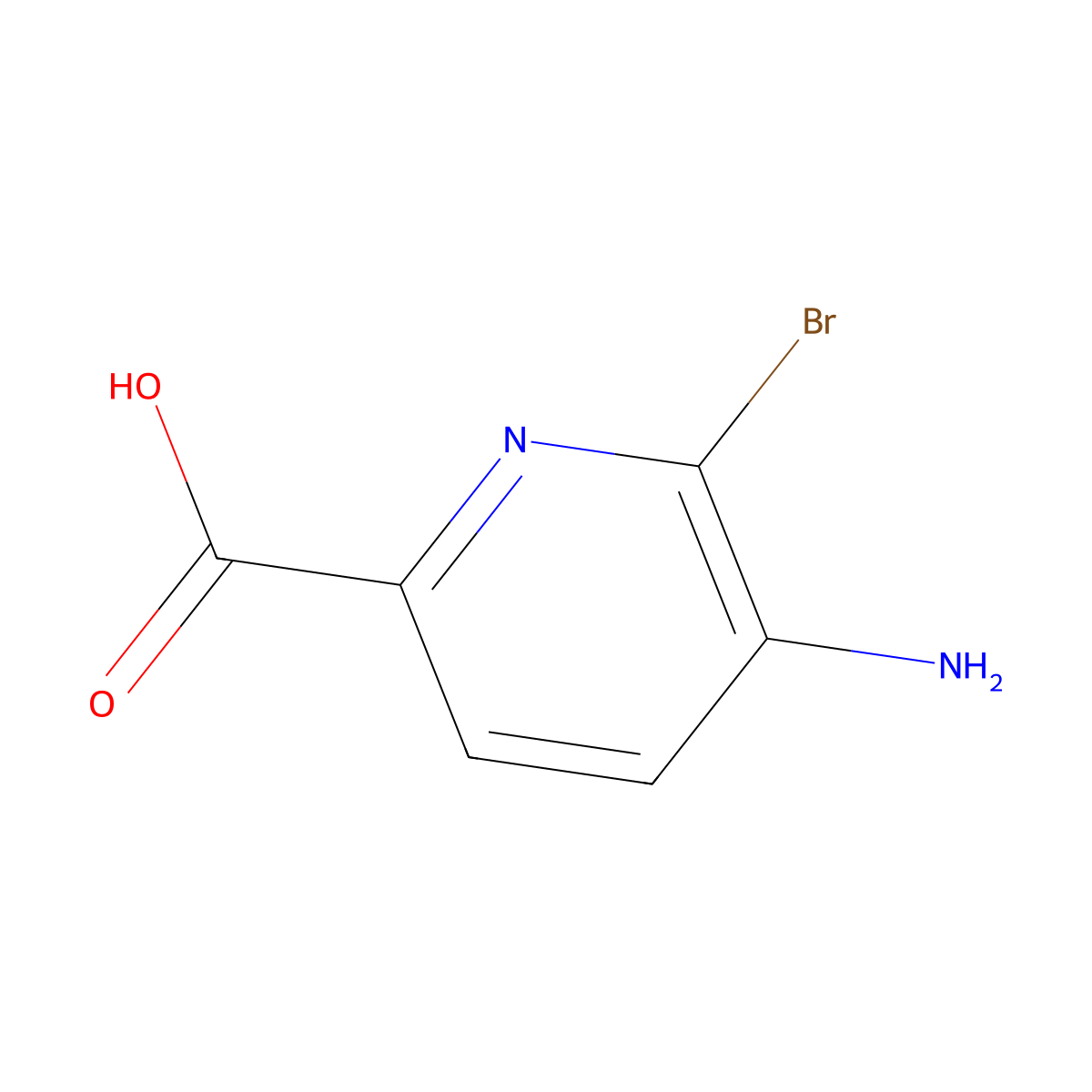 5-Amino-6-bromopyridine-2-carboxylic acid molecular structure, CAS 1402672-55-2