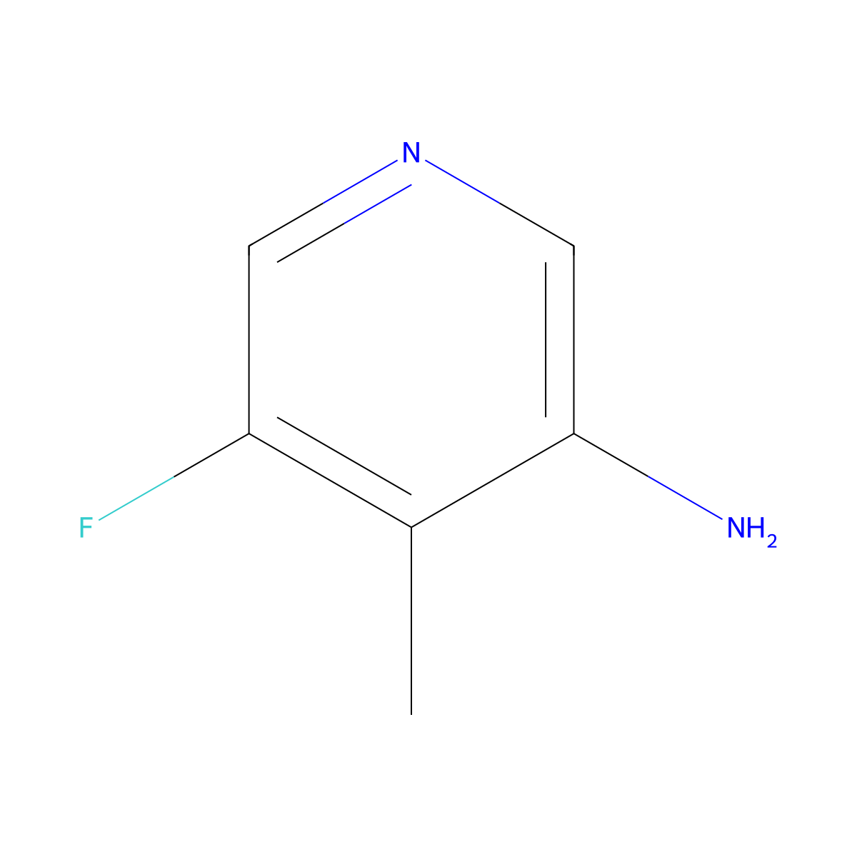 5-Fluoro-4-methylpyridin-3-amine molecular structure, CAS 1402672-74-5