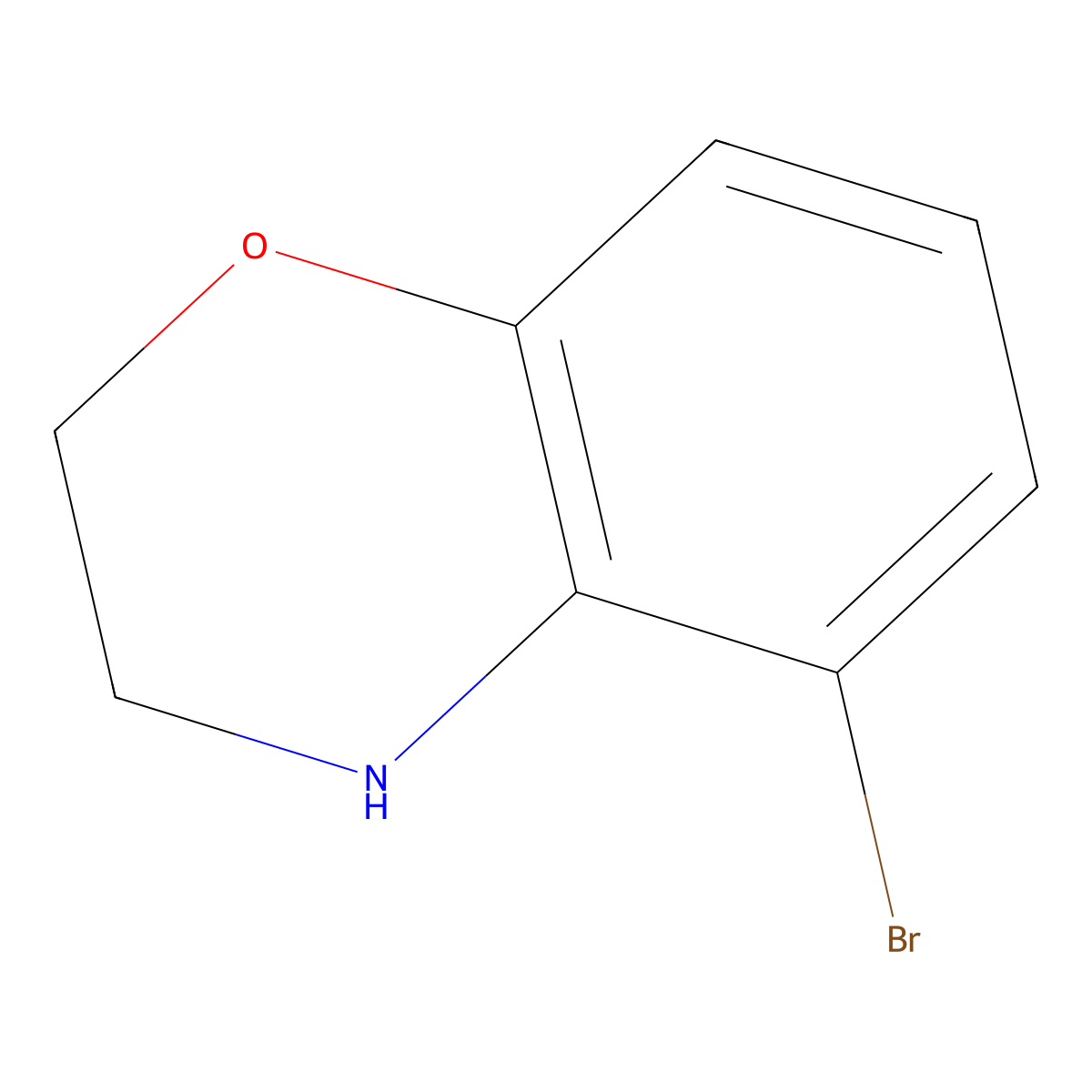 5-Bromo-3,4-dihydro-2H-benzo[b][1,4]oxazine molecular structure, CAS 1402672-77-8