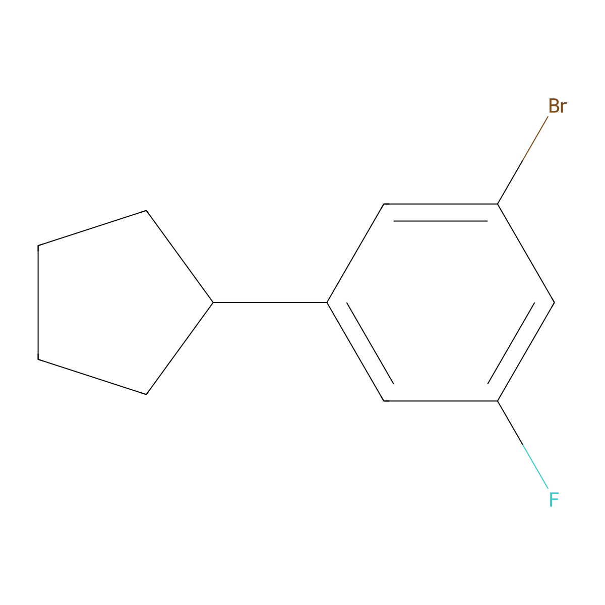 1-Bromo-3-cyclopentyl-5-fluorobenZene molecular structure, CAS 1402672-90-5