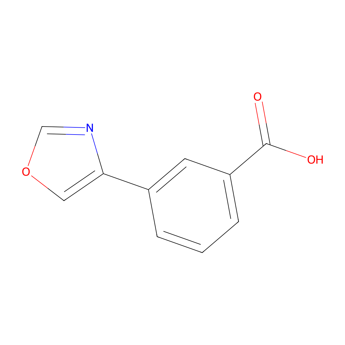 3-(1,3-Oxazol-4-yl)benzoic acid molecular structure, CAS 1402672-91-6