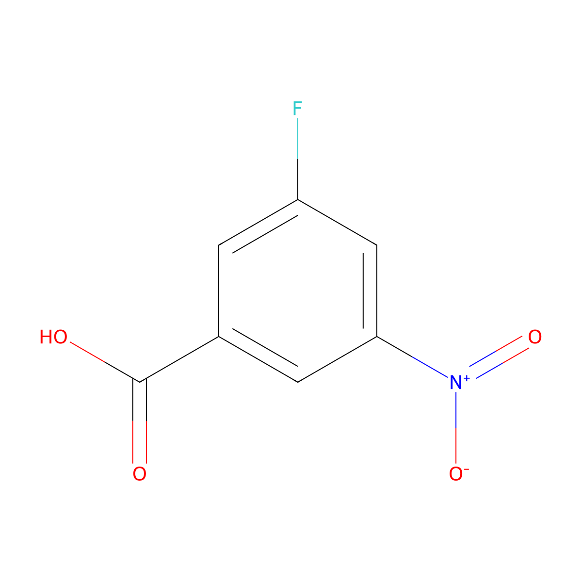 3-Fluoro-5-nitrobenzoic acid molecular structure, CAS 14027-75-9