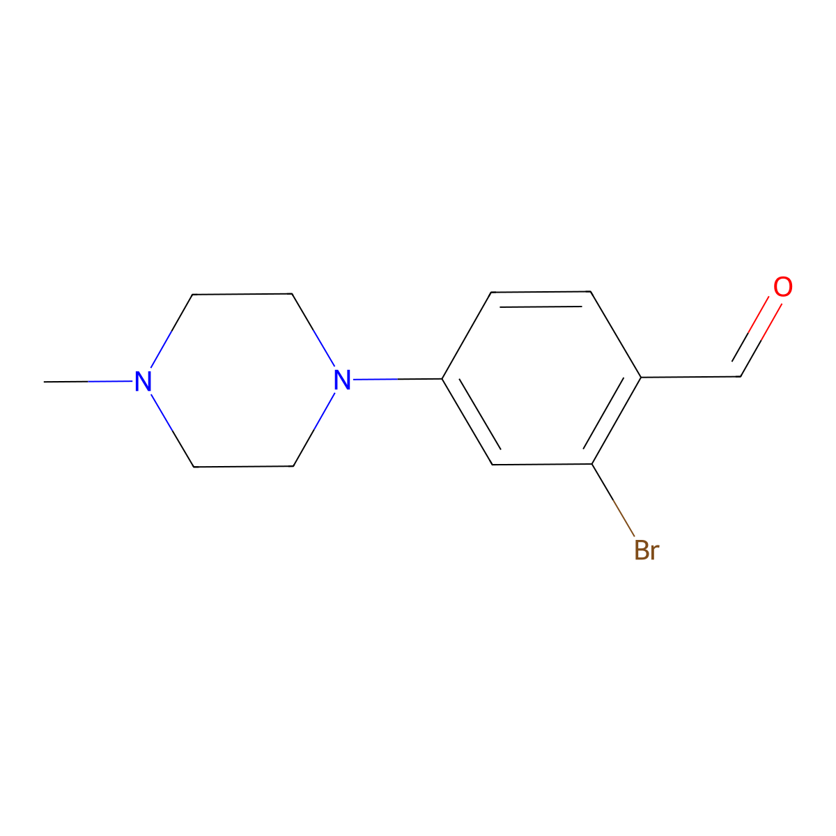 2-Bromo-4-(4-methylpiperazin-1-yl)benzaldehyde molecular structure, CAS 1402729-32-1