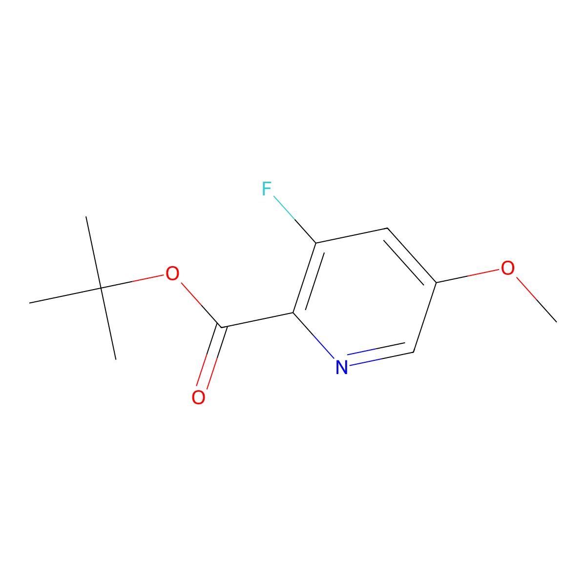 tert-Butyl 3-fluoro-5-methoxypicolinate molecular structure, CAS 1402742-27-1