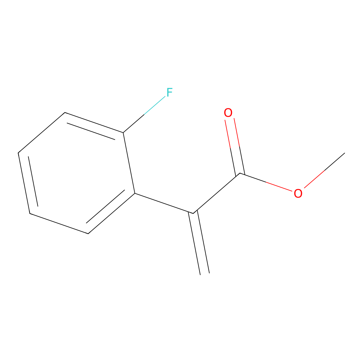 Methyl 2-(2-fluorophenyl)acrylate molecular structure, CAS 1402743-25-2
