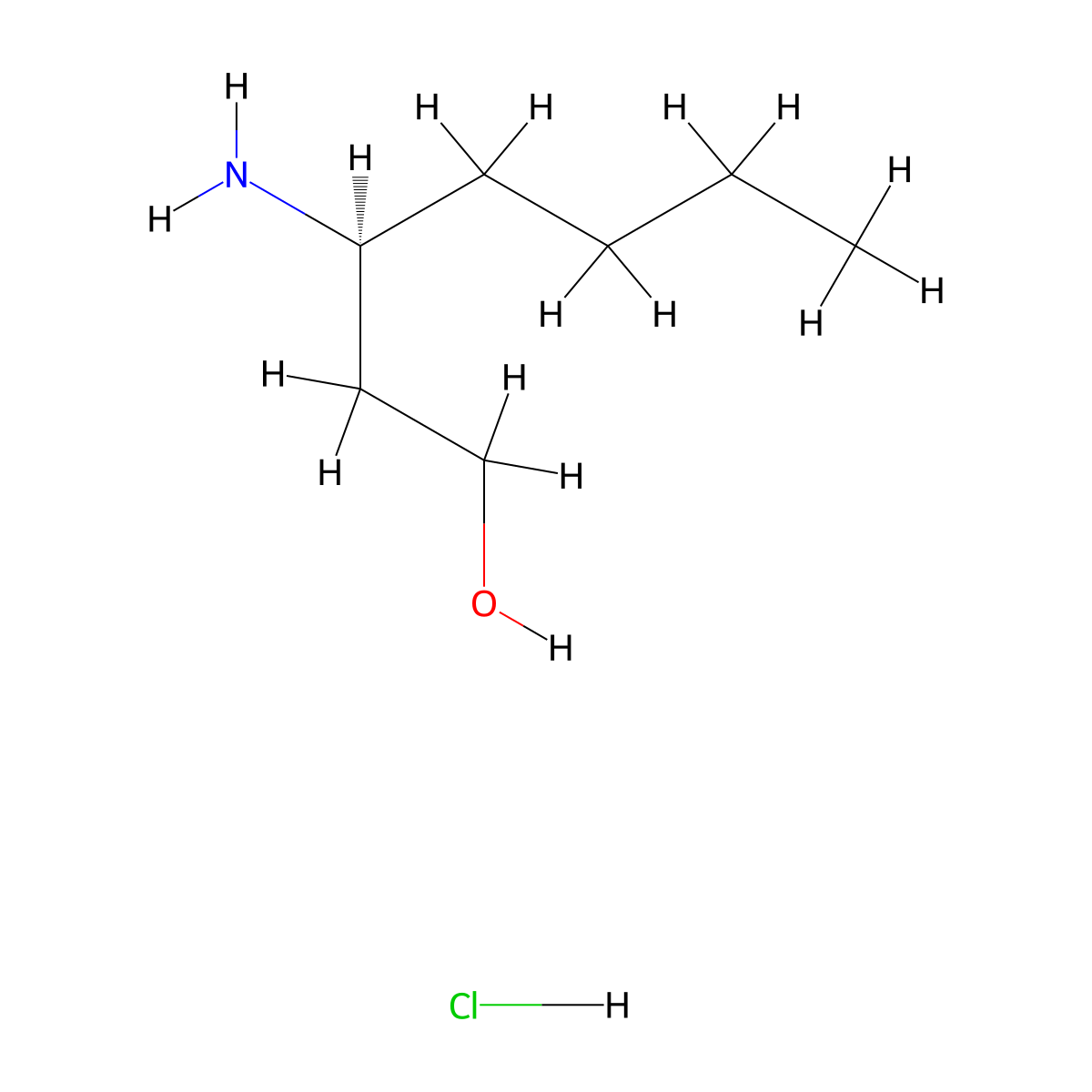 (S)-3-Aminoheptan-1-ol hydrochloride molecular structure, CAS 1402805-31-5