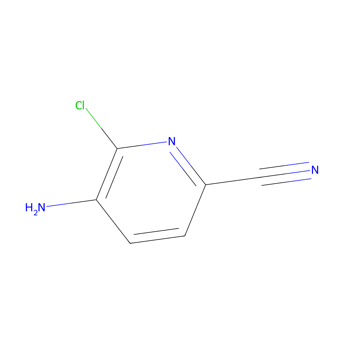 5-Amino-6-chloropicolinonitrile molecular structure, CAS 1402834-69-8