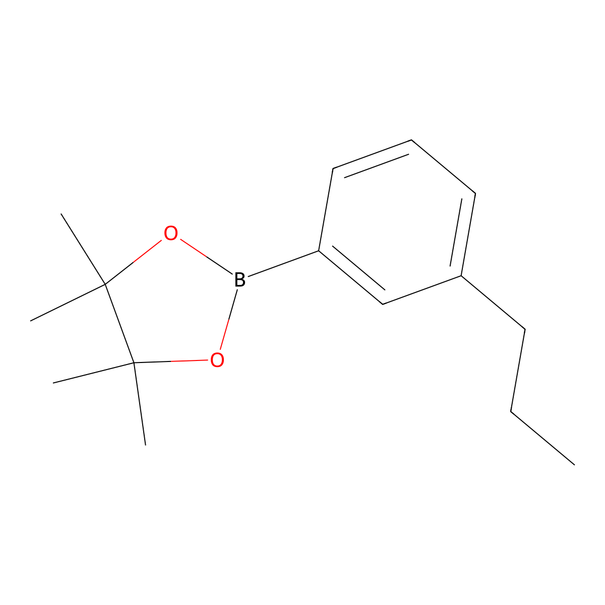 4,4,5,5-Tetramethyl-2-(3-propylphenyl)-1,3,2-dioxaborolane molecular structure, CAS 1402884-05-2