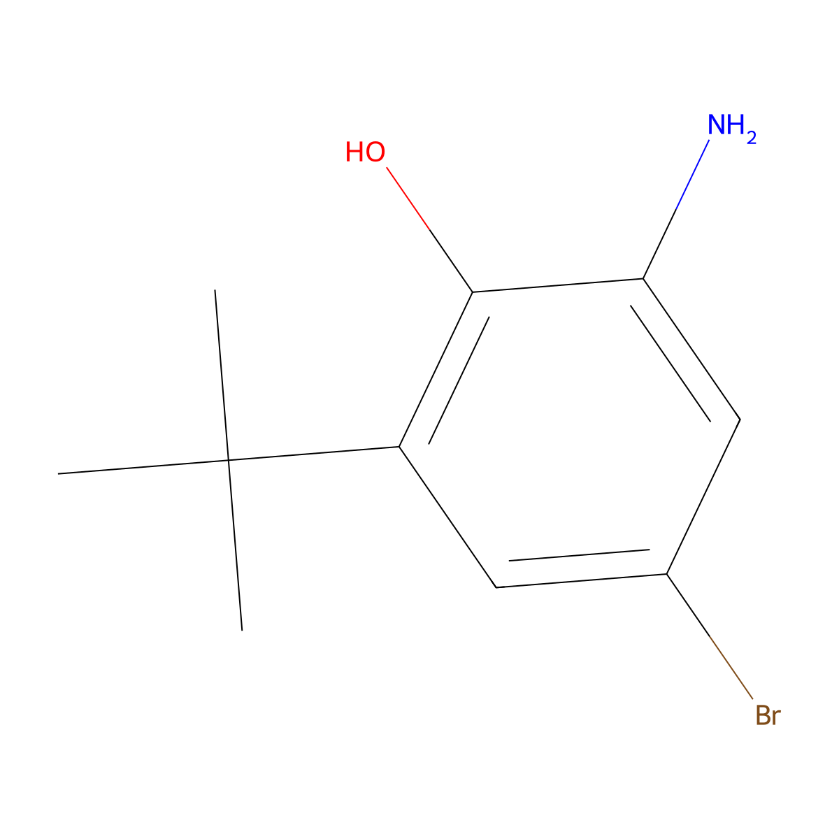 2-Amino-4-bromo-6-tert-butylphenol molecular structure, CAS 1402890-03-2