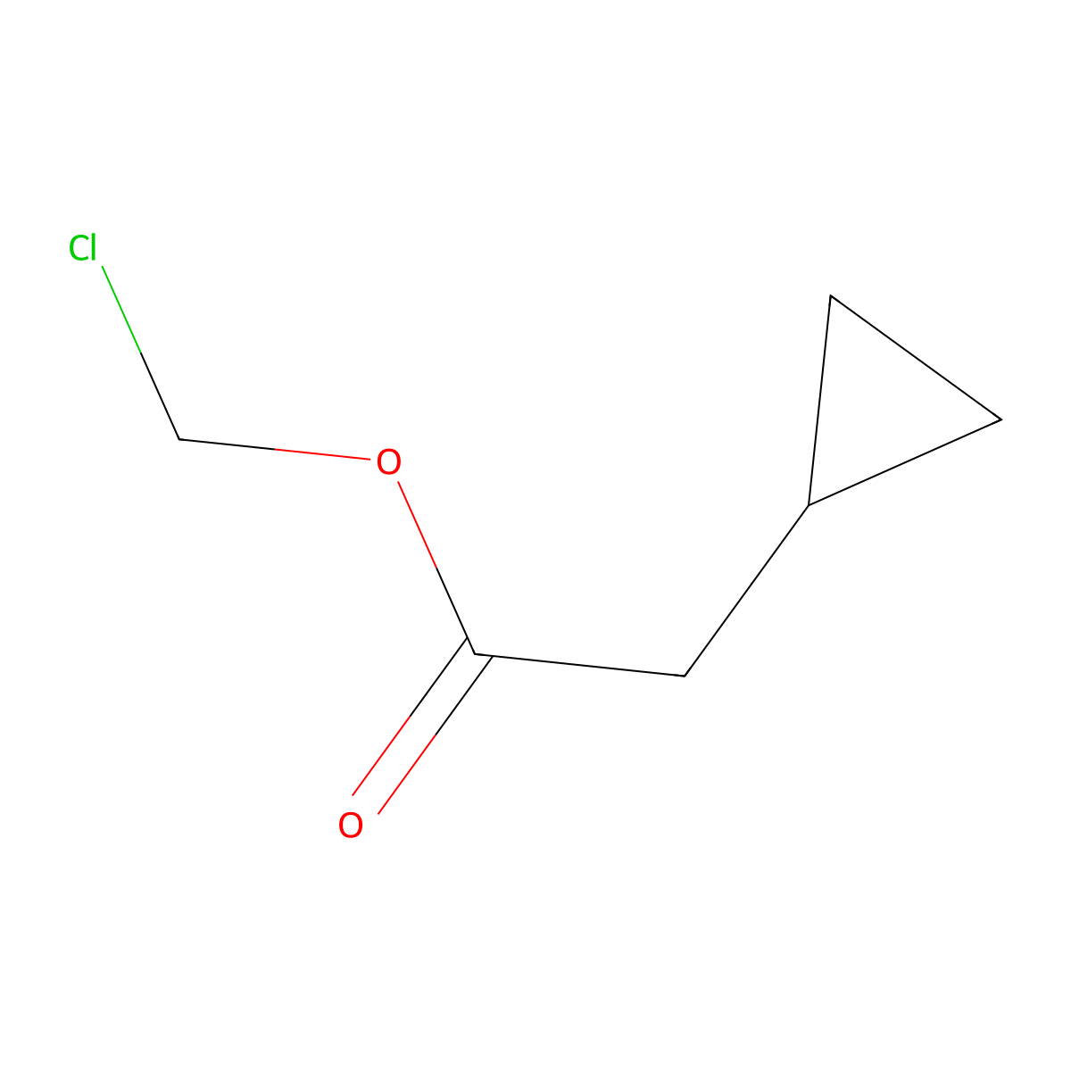 Chloromethyl 2-cyclopropylacetate molecular structure, CAS 1402914-72-0