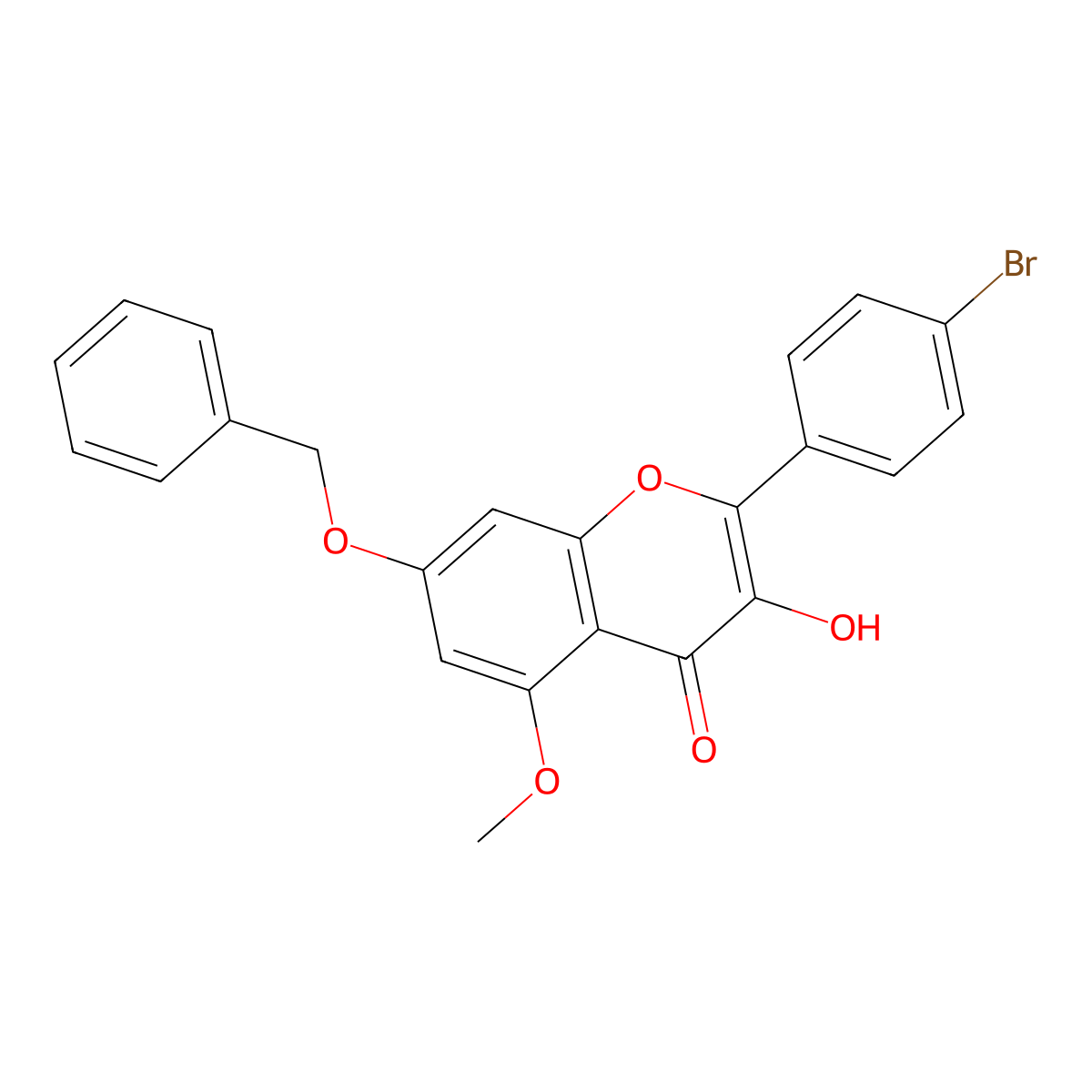 7-(Benzyloxy)-2-(4-bromophenyl)-3-hydroxy-5-methoxy-4h-chromen-4-one molecular structure, CAS 1402931-94-5