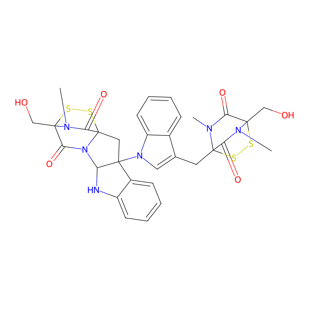 Chetomin molecular structure, CAS 1403-36-7