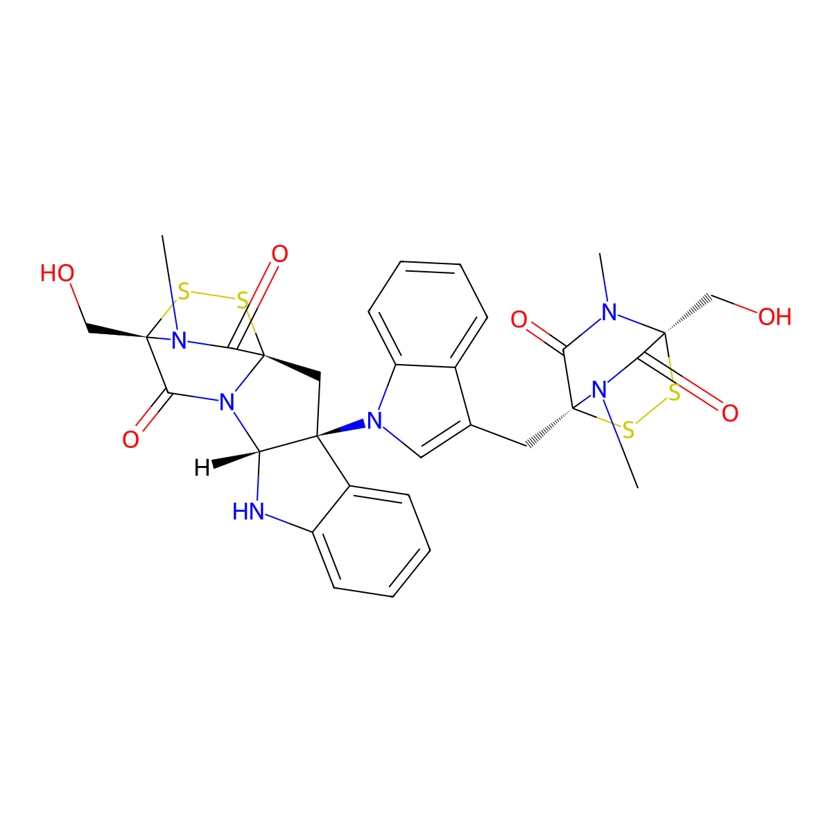 Chetomin molecular structure, CAS 1403-36-7