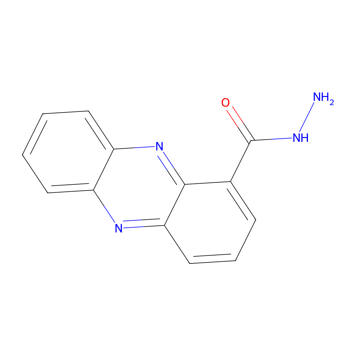 Phenazine-1-carbohydrazide molecular structure, CAS 14031-13-1