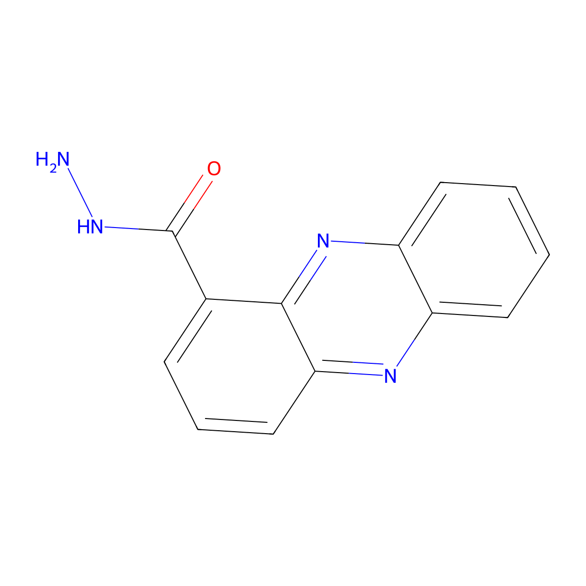 Phenazine-1-carbohydrazide molecular structure, CAS 14031-13-1