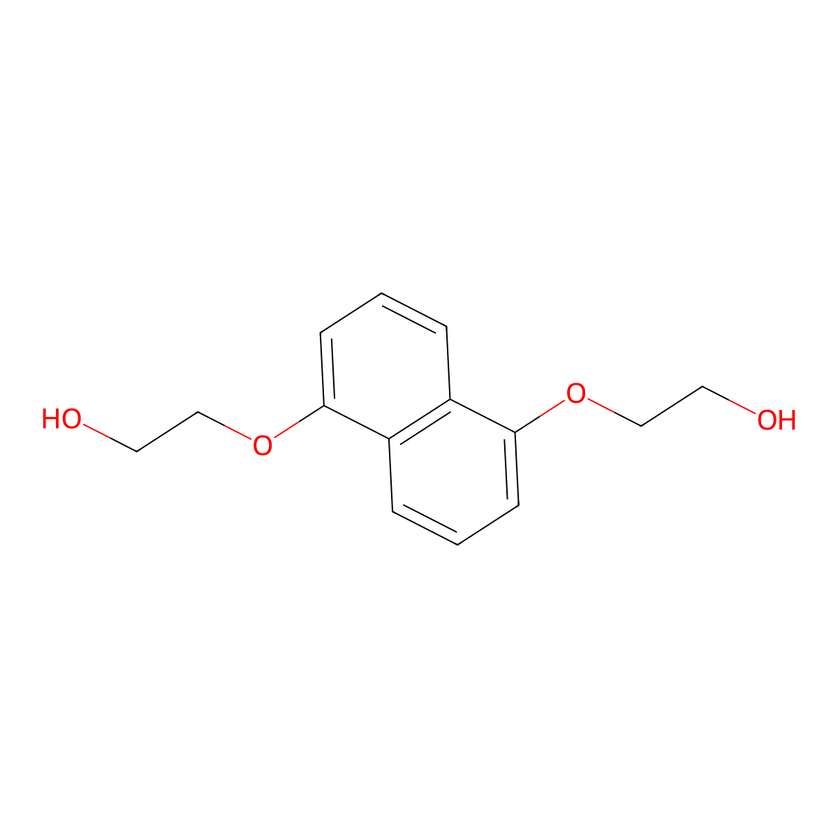 2,2'-(Naphthalene-1,5-diylbis(oxy))diethanol molecular structure, CAS 14031-45-9
