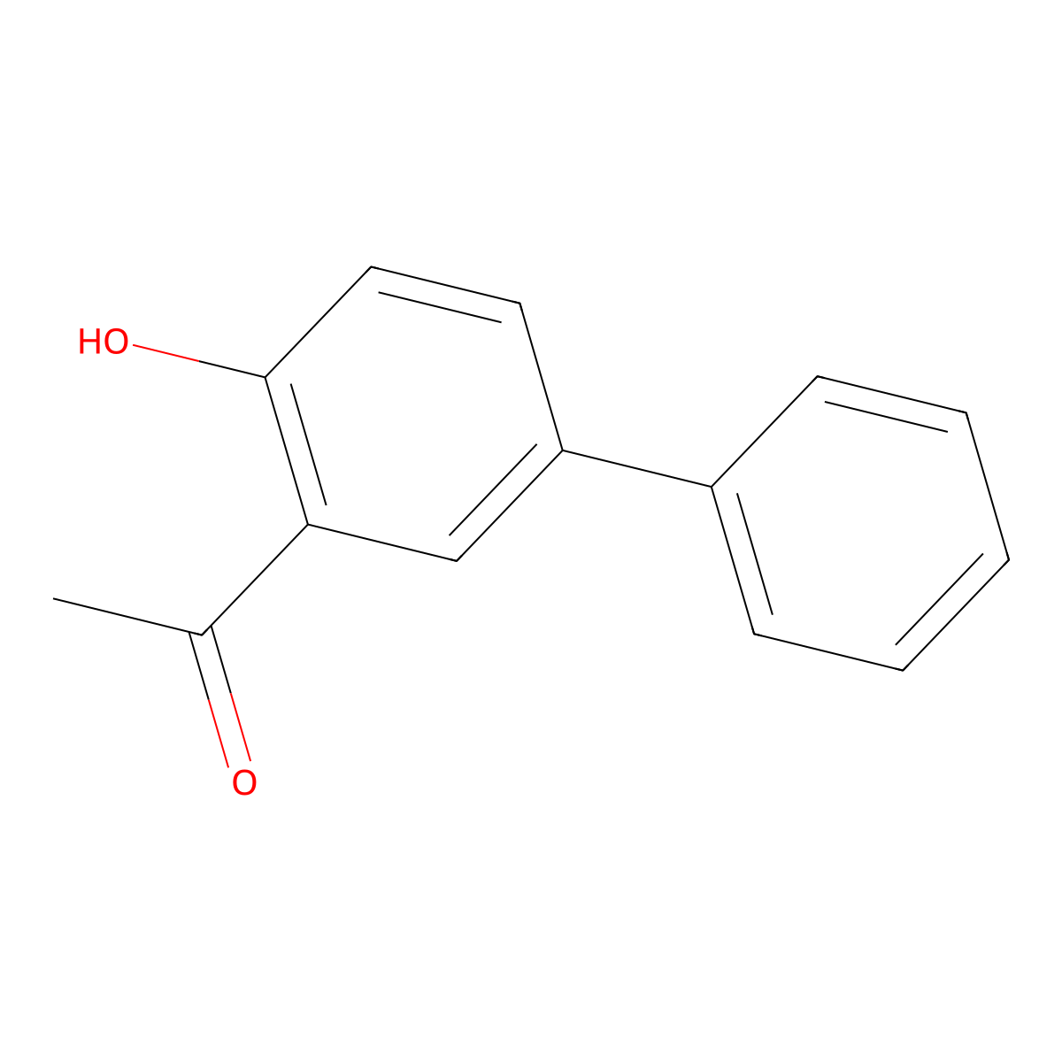 1-(2-Hydroxy-5-phenylphenyl)ethan-1-one molecular structure, CAS 14031-80-2