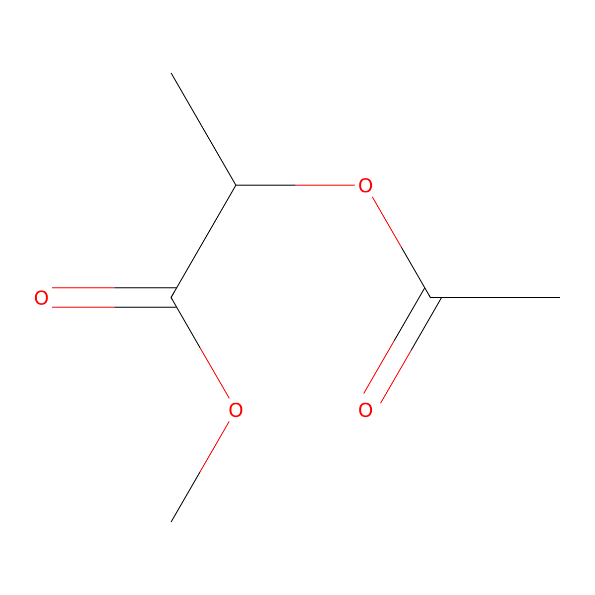 (S)-methyl 2-methylcarbonyloxypropanoate molecular structure, CAS 14031-88-0