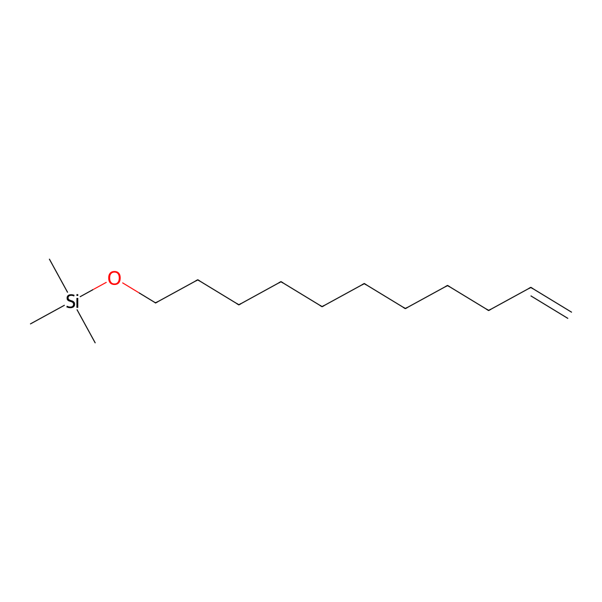 Trimethyl(undec-10-enoxy)silane molecular structure, CAS 14031-97-1